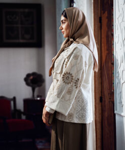 کت لینن طرح خورشید