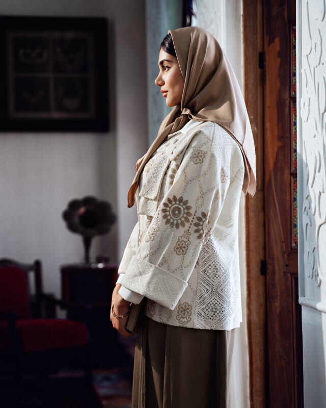 کت لینن طرح خورشید