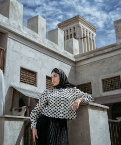 بلوز سفید مشکی 1620