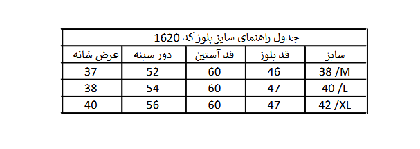 راهنمای سایز