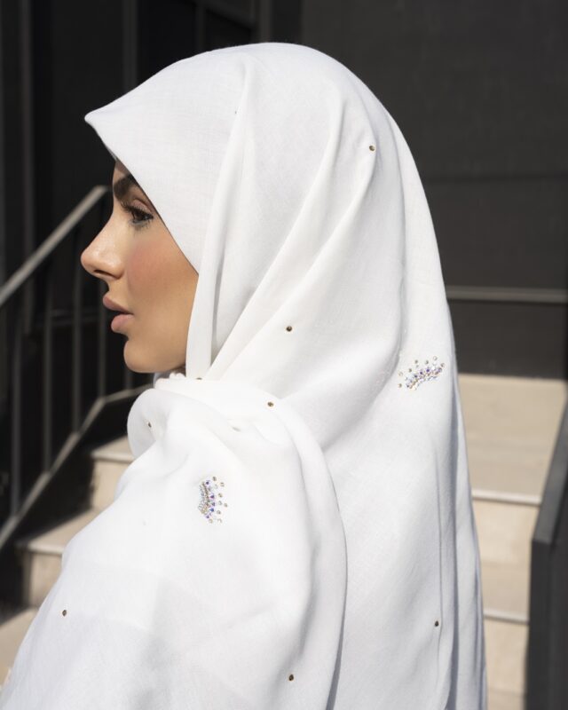 روسری نخی جواهر دوزی